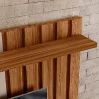 Home Suspenso Vegas 160cm Grigio Fosco/cinamomo Mel Para Tv Até 65” - Mobler Grigio Fosco/cinamomo Mel - 3