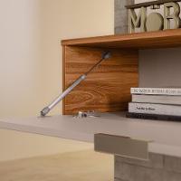 Home Suspenso Vegas 160cm Grigio Fosco/cinamomo Mel Para Tv Até 65” - Mobler Grigio Fosco/cinamomo Mel