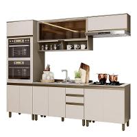 Cozinha Completa 5 Peças Connect Duna/cristal Com Aéreo Basculante Vidro - Móveis Henn Duna/cristal - 1