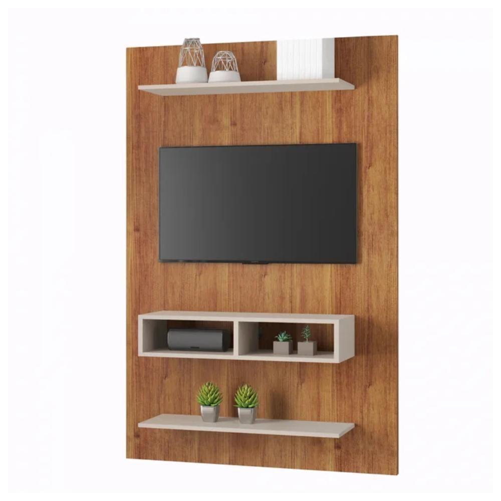 Painel Para Tv Até 50 Polegadas Com Nicho Byte Mel E Off 115cm - 1