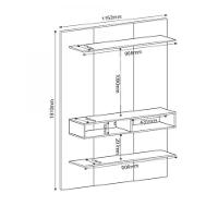 Painel Para Tv Até 50 Polegadas Com Nicho Byte Mel E Off 115cm - 5