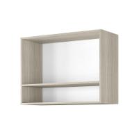 Armario Aereo Cozinha 2 Portas 0,80 Cm Com Nicho Alice Elmo/branco Hr Móveis - 3