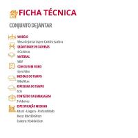 Mesa De Jantar Aspen 180cm Tampo Mdf Laminado Com 6 Cadeiras Tork /naturale /off White - 6