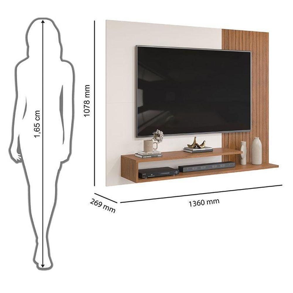 Painel Para Tv Nando Freijó Off White - Dj Móveis - 3
