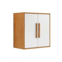 Armário Aéreo 2 Portas Lorena Kaiki Móveis - Nature/off - 2