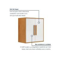 Armário Aéreo 2 Portas Lorena Kaiki Móveis - Nature/off - 5