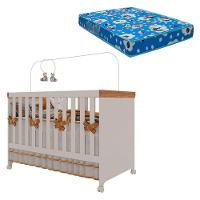 Berço Americano Mini Cama Antonella Off White Caramelo Com Colchão Ortobom – Canaã - 1