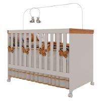 Berço Americano Mini Cama Antonella Off White Caramelo Com Colchão Ortobom – Canaã - 2