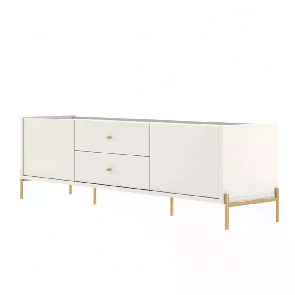 Rack Para Tv Até 75 Polegadas 2 Portas 2 Gavetas Jasper Off White 185cm - 4