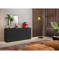 Aparador Buffet 4 Portas Veneza Multimóveis V3555 Preto - 2