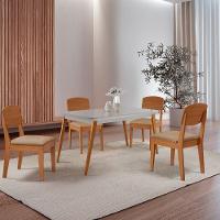 Mesa De Jantar Copper 120cm Tampo Mdf Vidro 4 Cad Copper Turim 07 /off /naturale /serig Off - 1