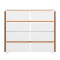 Cômoda Aparador Infinite 8 Gavetas Branco/freijó - Móveis Albatroz Branco/freijó - 3