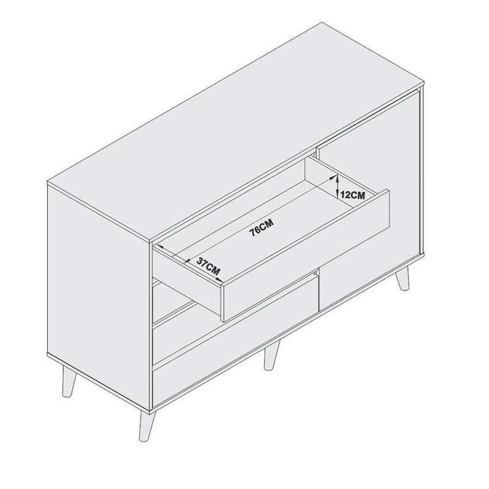 Berço Americano Ludmila E Cômoda Gran Lorena Branco Acetinado Bétula Com Colchão Ortobom – Carolina Baby - 4