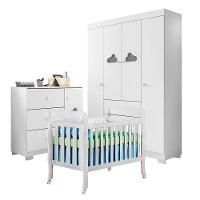 Quarto De Bebê Ane Com Berço Americano Lila Branco Brilho – Phoenix Baby - 1