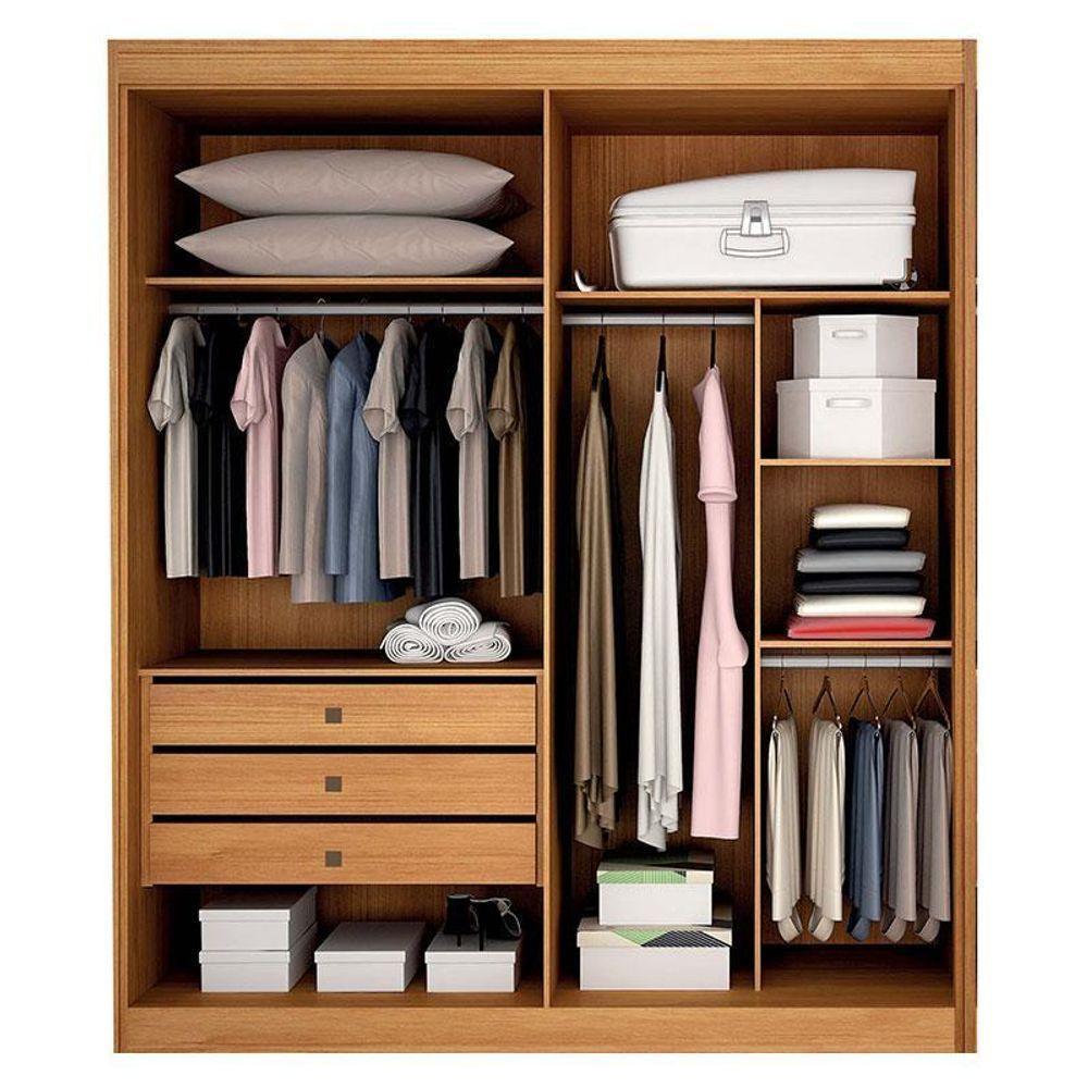 Guarda Roupa 2 Portas 2 Espelhos São Paulo Gold Cinamomo – Leifer Móveis - 2