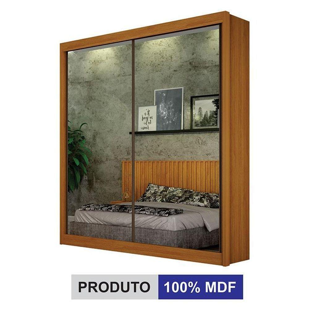 Guarda Roupa 2 Portas 2 Espelhos São Paulo Gold Cinamomo – Leifer Móveis - 3
