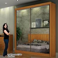 Guarda Roupa 2 Portas 2 Espelhos São Paulo Gold Cinamomo – Leifer Móveis - 5