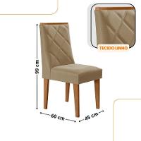 Mesa De Jantar Aspen 180cm Tampo Mdf Vidro 6 Cad Isadora Turim 07/nat/off/serig. Off - 5