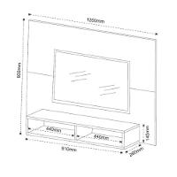 Painel Para Tv Até 43 Polegadas Com Nicho Jazz Mel 120cm - 4
