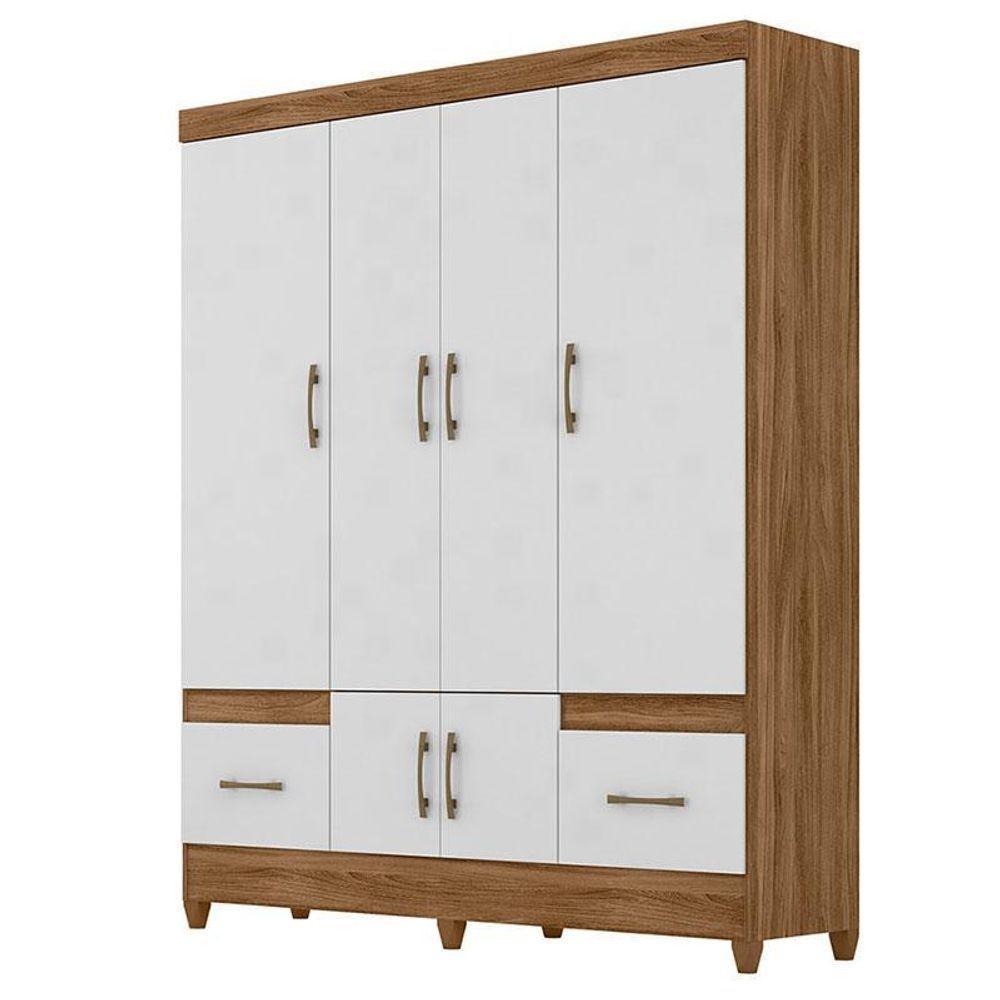 Guarda Roupa Casal Ambiente Ms912 6 Portas Naturale Branco - Moval - 5