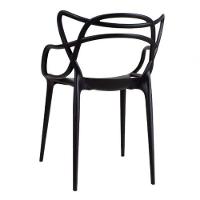 Conjunto Com 6 Cadeiras Empilhavel Allegra Preta Polipropileno Resistente