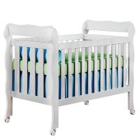 Quarto De Bebê 3 Portas Ternura Baby Com Berço Lila Branco Brilho Com Colchão Gazin - Incorplac - 5
