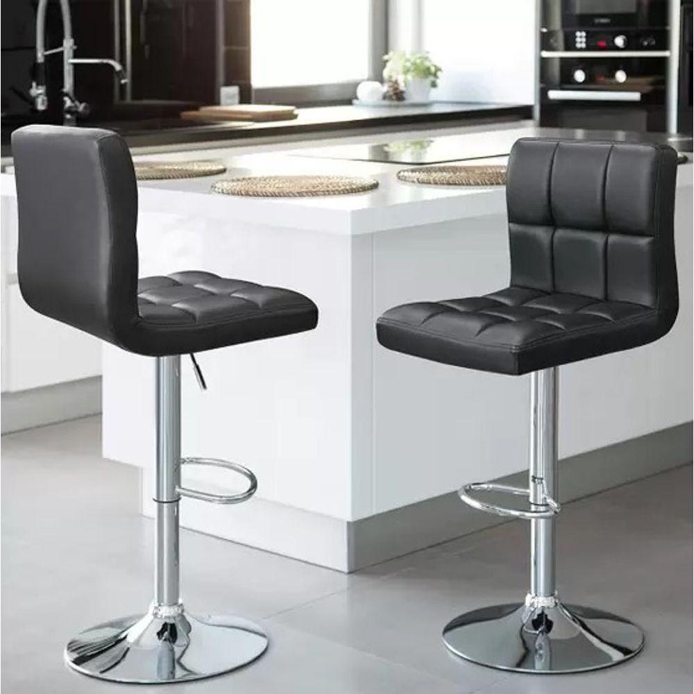 Kit 3 Banqueta Gomos Preto – Estilo Moderno, Conforto E Versatilidade Para Seu Ambiente - 8