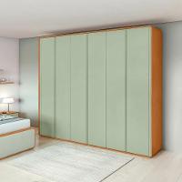 Guarda Roupa Casal 6 Portas 6 Gavetas Loop Amêndoa Clean E Selvia