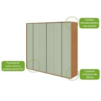 Guarda Roupa Casal 6 Portas 6 Gavetas Loop Amêndoa Clean E Selvia - 6
