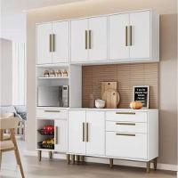 Cozinha Completa 10 Portas 2 Gavetas Com Fruteira Lorena Kaiki Móveis - Branco - 1