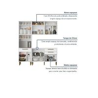 Cozinha Completa 10 Portas 2 Gavetas Com Fruteira Lorena Kaiki Móveis - Branco - 5