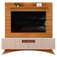 Rack Aurora 4 Portas Com Painel Para Tv Até 70 Polegadas Vitório Carvalho 180cm - 1