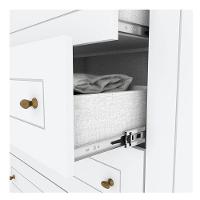 Berço Montessoriano E Guarda Roupa Infantil Americano 6 Portas Branco Hp - Henn - 8