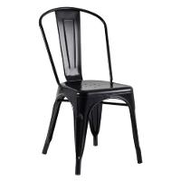 Kit 6 Cadeiras Tolix Fosca – Aço Industrial Preto, Estilo Retrô Para Sala, Cozinha Ou Escritório - 2