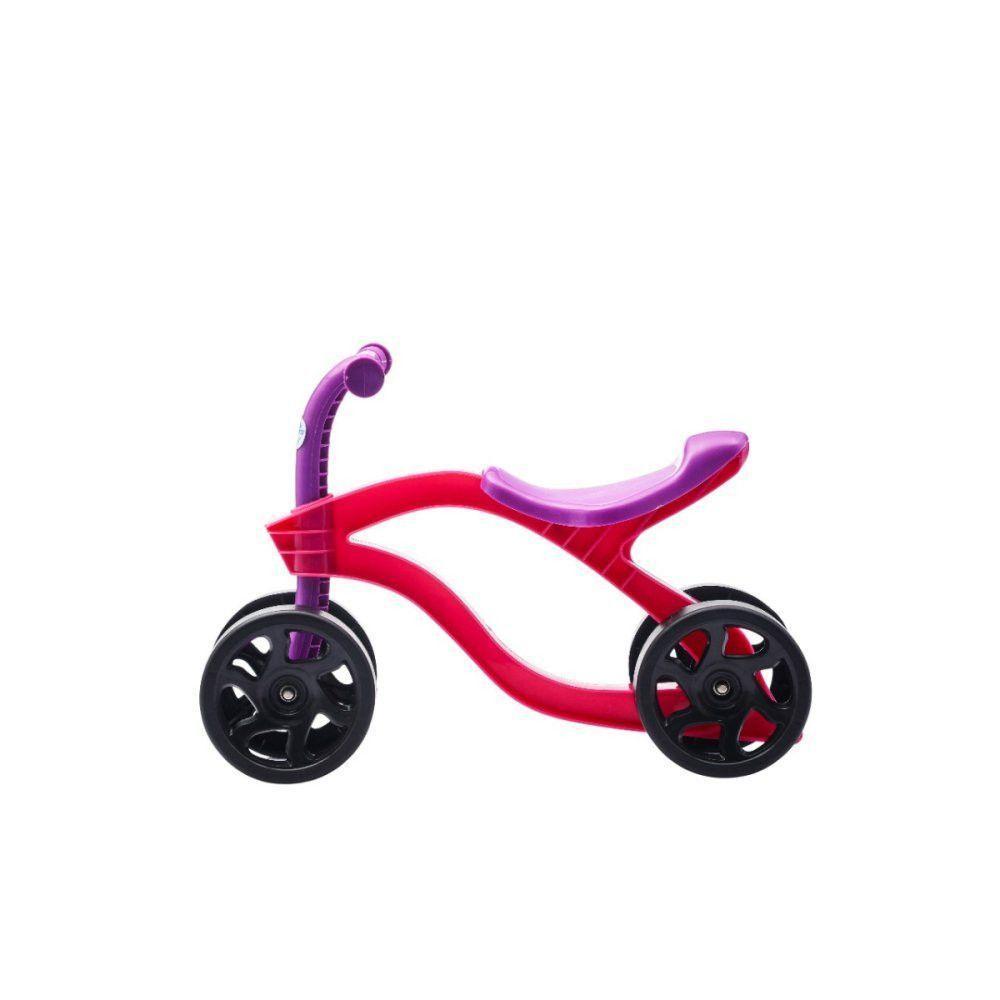 Bicicleta Equilíbrio Infantil 4 Rodas Design Futurista Rosa - 2
