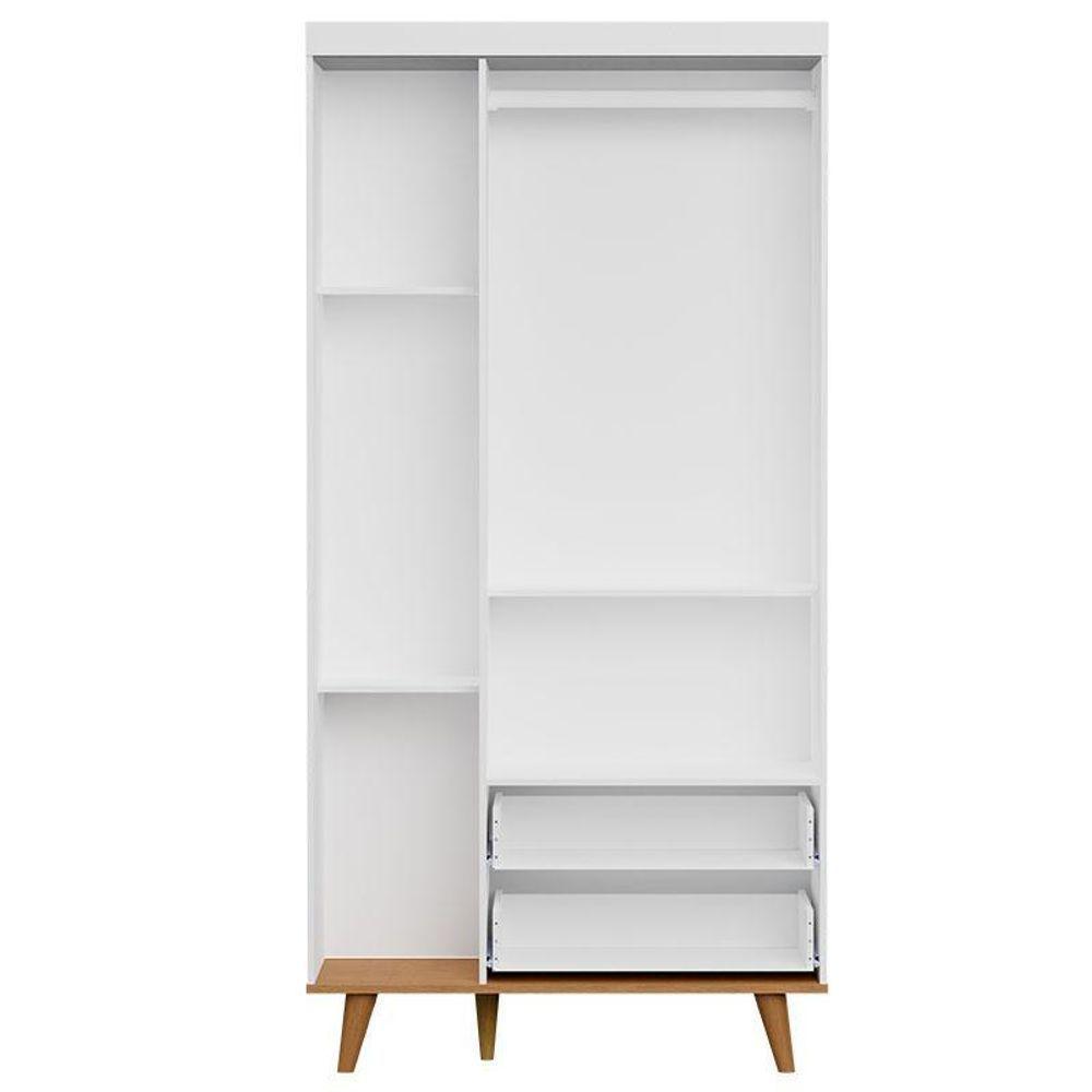 Quarto De Bebê Duda Com Berço Americano Ligia Branco Acetinado Bétula – Carolina Móveis - 7