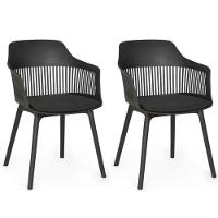Kit 2 Cadeiras Polipropileno Marcela Montreal Preta Cozinha Jantar - 1