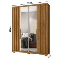 Guarda Roupa Solteiro Califórnia E Cômoda Ms913 Freijó Off White Com Espelho – Moval - 2