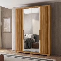 Guarda Roupa Solteiro Califórnia E Cômoda Ms913 Freijó Off White Com Espelho – Moval - 7