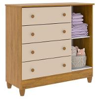 Quarto De Bebê Ariel 4 Portas Com Berço Americano Mirelle Off White Bétula– Carolina Baby - 8