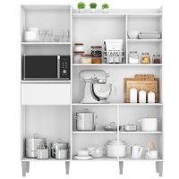 Armário Para Cozinha Kit Ambiente Isabel Branco Brilho - Ajl - 3