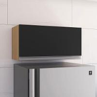 Armário Aéreo Para Cozinha Andréia 1 Porta Amendoa Preto – Ajl - 2