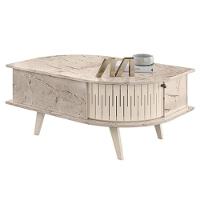 Estante Home Theater Com Bancada Suspensa Monte Carlo Com Mesa De Centro Indianápolis Calacata Off White – Madetec