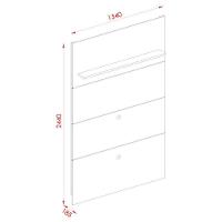 Estante Home Theater Com Bancada Suspensa Monte Carlo Com Mesa De Centro Indianápolis Calacata Off White – Madetec - 6