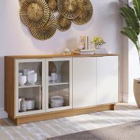 Aparador Para Sala Buffet Ambiente Vitória Freijó Off White – Colibri - 1