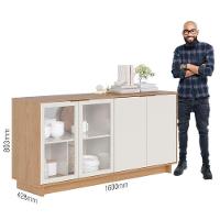 Aparador Para Sala Buffet Ambiente Vitória Freijó Off White – Colibri