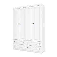 Quarto De Bebê Mississipi 4 Portas Com Berço Montessoriano Americano Branco E Colchão Gazin - Henn - 2