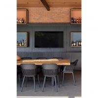 Kit 3 Cadeiras Marcela Montreal Em Polipropileno Assento Estofado Preto - 7