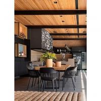 Kit 3 Cadeiras Marcela Montreal Em Polipropileno Assento Estofado Preto - 8