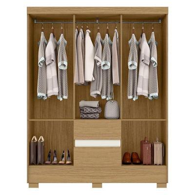 Guarda Roupa Casal Coimbra 6 Portas 2 Gavetas Atacama Off White MDP Aramóveis